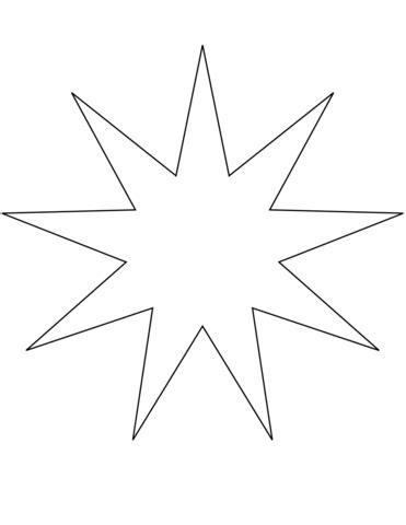 9 Para Colorear | Crowad: Aprender como Dibujar y Colorear Fácil, dibujos de Una Estrella De Nueve Puntos, como dibujar Una Estrella De Nueve Puntos para colorear e imprimir