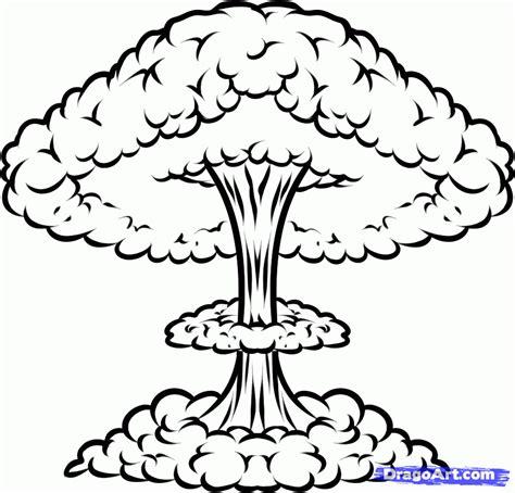 How To Draw A Nuke. Nuclear Blast. Step By Step. Other: Dibujar Fácil, dibujos de Una Explosion, como dibujar Una Explosion para colorear e imprimir