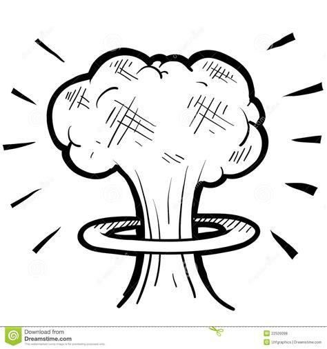 Nuclear Mushroom Cloud Sketch Stock Vector - Illustration: Dibujar y Colorear Fácil, dibujos de Una Explosion, como dibujar Una Explosion paso a paso para colorear