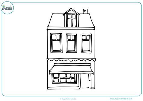 Dibujos de casas para colorear - Mundo Primaria: Dibujar Fácil, dibujos de Una Fachada, como dibujar Una Fachada para colorear