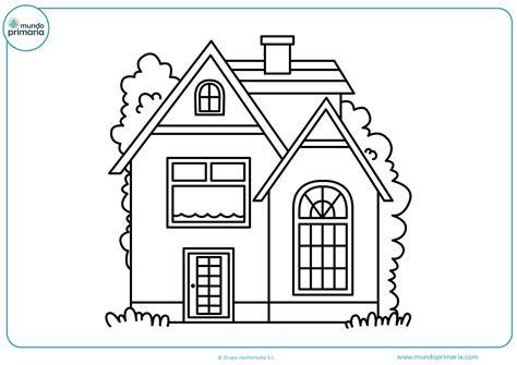 Dibujos de casas para colorear - Mundo Primaria: Aprender a Dibujar y Colorear Fácil, dibujos de Una Fachada De Una Casa, como dibujar Una Fachada De Una Casa para colorear e imprimir