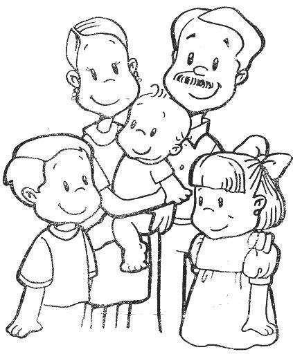 Fichas Para Colorear Preescolar: Dibujar y Colorear Fácil con este Paso a Paso, dibujos de Una Familia De 6 Personas, como dibujar Una Familia De 6 Personas para colorear