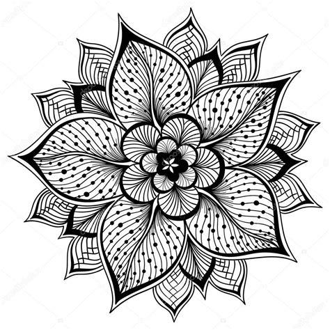 Imágenes: contorno flores para pintar | Ilustración: Dibujar y Colorear Fácil con este Paso a Paso, dibujos de Una Flor Mandala, como dibujar Una Flor Mandala para colorear