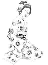 Resultado de imagen de dibujos GEISHAS para colorear: Dibujar Fácil con este Paso a Paso, dibujos de Una Geisha, como dibujar Una Geisha paso a paso para colorear