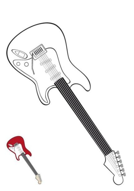 Guitarra eléctrica | Guitarras. Dibujo guitarra electrica: Aprende a Dibujar y Colorear Fácil, dibujos de Una Guitarra De Rock, como dibujar Una Guitarra De Rock para colorear