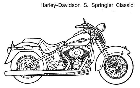 Motorcycle #61 (Transporte) – Páginas para colorear: Aprender como Dibujar y Colorear Fácil, dibujos de Una Harley Davidson, como dibujar Una Harley Davidson paso a paso para colorear