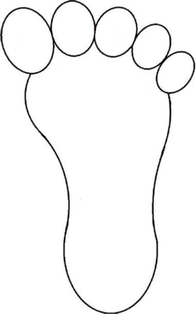 Huella pie derecho - Imagui: Dibujar y Colorear Fácil, dibujos de Una Huella, como dibujar Una Huella para colorear