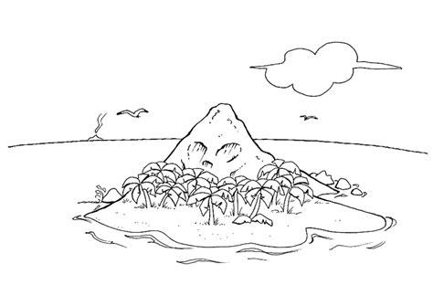 Educación: Dibujar Fácil con este Paso a Paso, dibujos de Una Isla Grande, como dibujar Una Isla Grande para colorear e imprimir