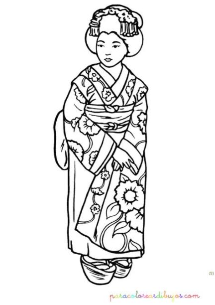 Comida japonesa para colorear - Imagui: Dibujar Fácil con este Paso a Paso, dibujos de Una Japonesa, como dibujar Una Japonesa para colorear e imprimir