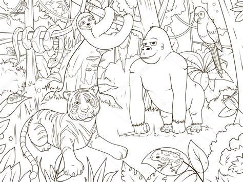 Dibujos: animales de selva para colorear | Dibujos: Aprender a Dibujar y Colorear Fácil, dibujos de Una Jungla, como dibujar Una Jungla para colorear