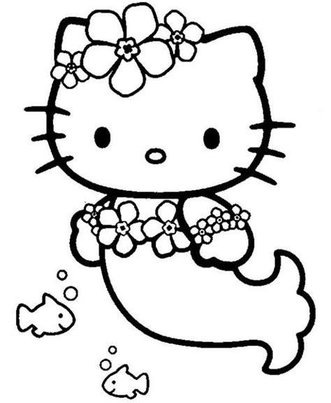Mermaid Cat Coloring Page - youngandtae.com | Hello kitty: Dibujar Fácil, dibujos de Una Kitty, como dibujar Una Kitty para colorear e imprimir