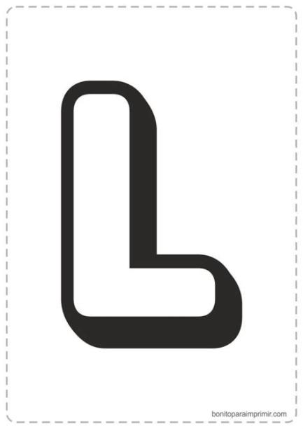 letra l para colorear | Moldes de letras. Letras para: Aprende a Dibujar Fácil, dibujos de Una L, como dibujar Una L para colorear e imprimir