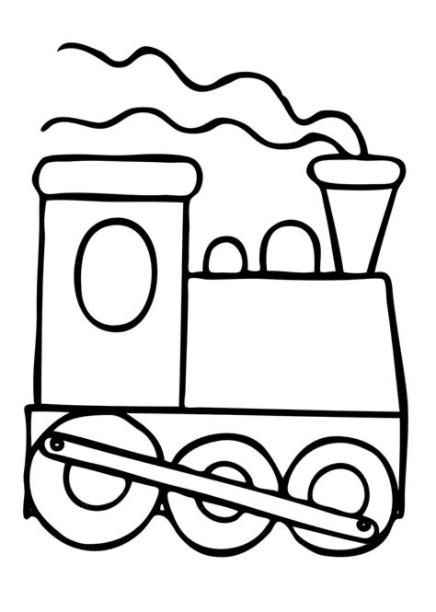 Dibujo para colorear - Locomotora de vapor: Aprender como Dibujar Fácil con este Paso a Paso, dibujos de Una Locomotora, como dibujar Una Locomotora para colorear