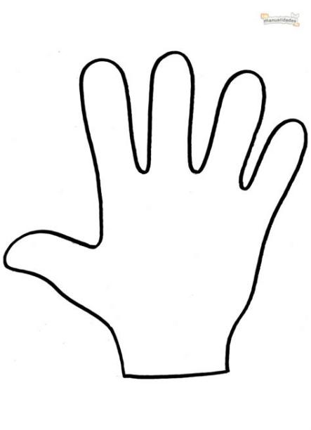 La mano saludadora de El rincón de los peques | Mano para: Aprender a Dibujar Fácil con este Paso a Paso, dibujos de Una Mano Pequeña, como dibujar Una Mano Pequeña para colorear e imprimir