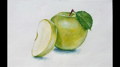 cómo pintar una manzana verde con acrílicos - YouTube: Aprender a Dibujar Fácil, dibujos de Una Manzana Con Luz Y Sombra, como dibujar Una Manzana Con Luz Y Sombra para colorear