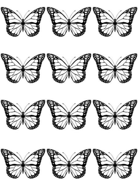 Mariposas idea aesthetic | Arte de pared de vinilo: Dibujar Fácil con este Paso a Paso, dibujos de Una Mariposa En La Pared, como dibujar Una Mariposa En La Pared para colorear