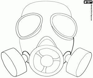 Colorea Una máscara de gas con tres filtros para el: Aprende a Dibujar Fácil con este Paso a Paso, dibujos de Una Mascara De Gas, como dibujar Una Mascara De Gas paso a paso para colorear