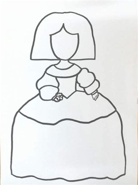 Meninas plantills | Clases de arte para niños. Arte para: Aprende a Dibujar Fácil, dibujos de Una Menina, como dibujar Una Menina para colorear e imprimir