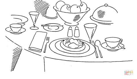 Dibujo de Mesa de Comedor para colorear | Dibujos para: Dibujar y Colorear Fácil con este Paso a Paso, dibujos de Una Mesa Con Comida, como dibujar Una Mesa Con Comida para colorear e imprimir