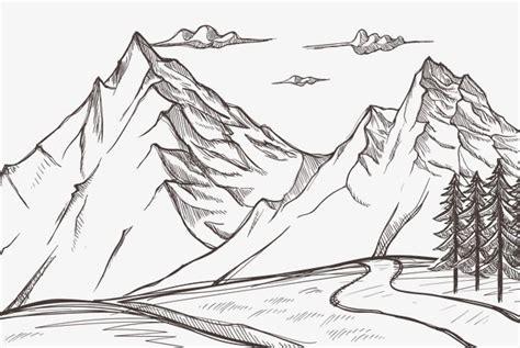 Pintado A Mano De La Meseta De La Montaña De Nieve. La: Aprender a Dibujar Fácil con este Paso a Paso, dibujos de Una Meseta, como dibujar Una Meseta para colorear