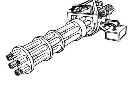 Ausmalbilder: Ausmalbilder: Maschinengewehr zum ausdrucken: Aprende como Dibujar Fácil, dibujos de Una Minigun, como dibujar Una Minigun para colorear e imprimir