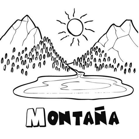Dibujo de una montaña para imprimir y colorear: Dibujar Fácil, dibujos de Una Montaña Para Niños, como dibujar Una Montaña Para Niños para colorear