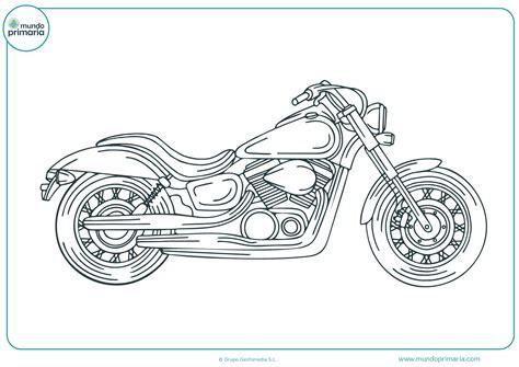 Dibujos de Motos para Colorear 【Imprimir y Pintar】: Dibujar y Colorear Fácil, dibujos de Una Moto Chopper, como dibujar Una Moto Chopper paso a paso para colorear
