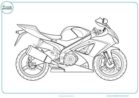 Dibujos de Motos para Colorear 【Imprimir y Pintar】: Aprende a Dibujar Fácil, dibujos de Una Moto De Carreras, como dibujar Una Moto De Carreras para colorear e imprimir