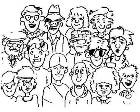 Dibujos De Gente Para Colorear: Aprende a Dibujar y Colorear Fácil, dibujos de Una Multitud De Gente, como dibujar Una Multitud De Gente paso a paso para colorear