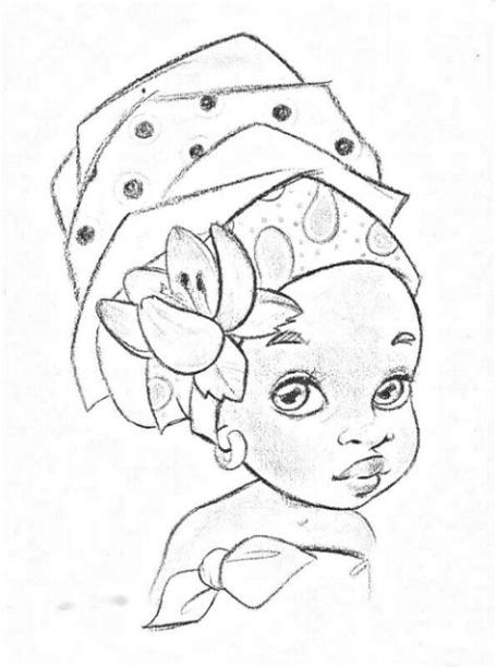 Africa Dibujos Infantiles De Africanos Para Colorear: Dibujar Fácil con este Paso a Paso, dibujos de Una Negra Africana, como dibujar Una Negra Africana para colorear e imprimir