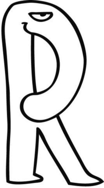 Letra R: Dibujos para colorear: Dibujar Fácil, dibujos de Una Normal En R, como dibujar Una Normal En R para colorear
