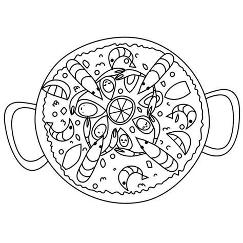 #paella colorear | Paella. Dibujos para colorear. Colores: Dibujar Fácil, dibujos de Una Paella, como dibujar Una Paella para colorear e imprimir
