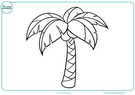 Dibujos de Árboles para Colear [Otoño. Secos. Navidad]: Dibujar Fácil con este Paso a Paso, dibujos de Una Palma, como dibujar Una Palma para colorear