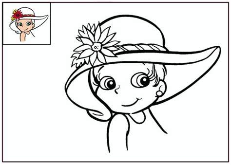 PINTAR NIÑAS CON SOMBRERO: Dibujar Fácil, dibujos de Una Pamela, como dibujar Una Pamela para colorear