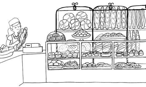 Panadería: dibujo para colorear e imprimir: Aprende a Dibujar y Colorear Fácil, dibujos de Una Panaderia, como dibujar Una Panaderia para colorear e imprimir