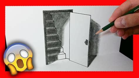 APRENDE cómo DIBUJAR una puerta 3D - ILUSIÓN ÓPTICA: Dibujar y Colorear Fácil, dibujos de Una Pared En 3D, como dibujar Una Pared En 3D para colorear e imprimir