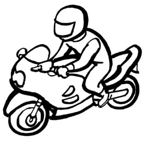 Dibujo para pintar de una moto: Dibujar y Colorear Fácil con este Paso a Paso, dibujos de Una Persona En Una Moto, como dibujar Una Persona En Una Moto para colorear