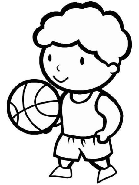 Dibujos para pintar de baloncesto. Dibujos para colorear: Aprender a Dibujar y Colorear Fácil, dibujos de Una Persona Jugando Basketball, como dibujar Una Persona Jugando Basketball para colorear e imprimir