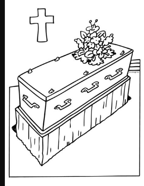 Muerte funeral Dibujos Para Colorear - Dibujos1001.com: Aprender como Dibujar Fácil con este Paso a Paso, dibujos de Una Persona Muerta, como dibujar Una Persona Muerta paso a paso para colorear
