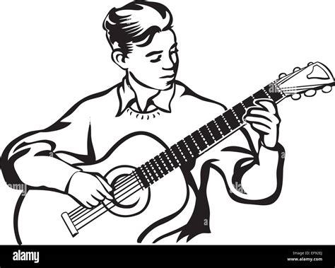Imagenes Tocando Guitarra Para Dibujar - Find Gallery: Aprender a Dibujar y Colorear Fácil con este Paso a Paso, dibujos de Una Persona Tocando La Guitarra, como dibujar Una Persona Tocando La Guitarra para colorear