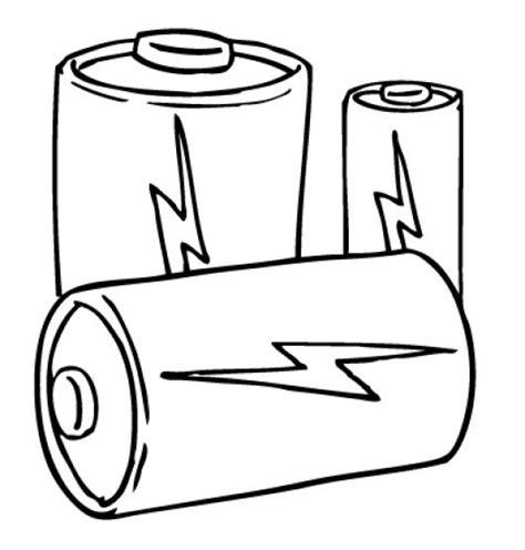 Dibujo De Baterias Alcalinas Aa Y Aaa Para Pintar Y: Dibujar y Colorear Fácil con este Paso a Paso, dibujos de Una Pila, como dibujar Una Pila para colorear