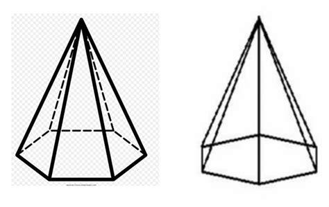 Porque al observar una piramide hexagonal desde frente se: Dibujar Fácil, dibujos de Una Piramide Pentagonal, como dibujar Una Piramide Pentagonal para colorear