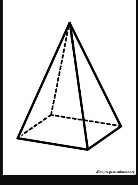 Dibujo de Pirámide para pintar | Dibujos para colorear: Dibujar y Colorear Fácil con este Paso a Paso, dibujos de Una Piramide Rectangular, como dibujar Una Piramide Rectangular para colorear e imprimir