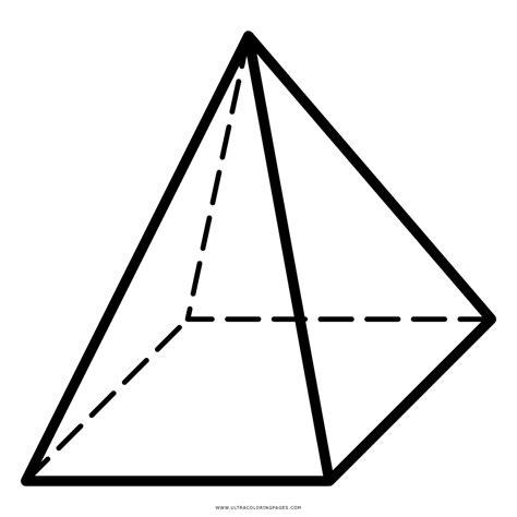 Dibujo De Pirámide Cuadrada Para Colorear - Ultra: Aprender a Dibujar Fácil, dibujos de Una Piramide Rectangular, como dibujar Una Piramide Rectangular paso a paso para colorear