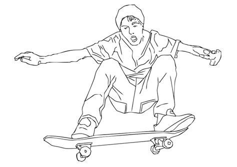 Desenho de Skater para colorir - Tudodesenhos: Aprender como Dibujar Fácil con este Paso a Paso, dibujos de Una Pista De Skate, como dibujar Una Pista De Skate para colorear