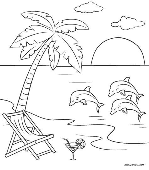 Dibujos de Playa para colorear - Páginas para imprimir gratis: Dibujar Fácil, dibujos de Una Playa Para Niños, como dibujar Una Playa Para Niños paso a paso para colorear
