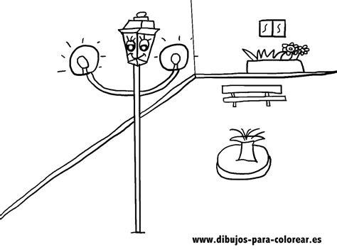 LA FAROLA DE LA PLAZA | Dibujos para colorear: Dibujar Fácil, dibujos de Una Plaza, como dibujar Una Plaza paso a paso para colorear