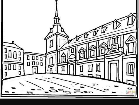 Dibujo de Plaza de Madrid para colorear | Dibujos para: Dibujar Fácil con este Paso a Paso, dibujos de Una Plaza De Toros, como dibujar Una Plaza De Toros paso a paso para colorear