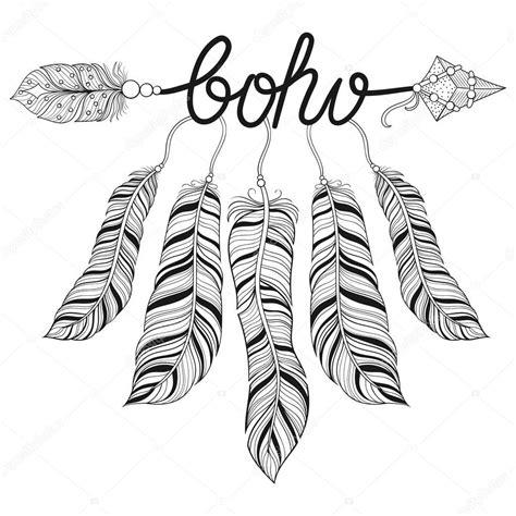 Imágenes: tatuaje etnicas flechas | Boho chic étnica: Dibujar y Colorear Fácil, dibujos de Una Pluma Etnica, como dibujar Una Pluma Etnica paso a paso para colorear