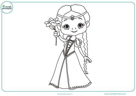 Dibujos de Princesas para colorear - Mundo Primaria: Aprende a Dibujar y Colorear Fácil, dibujos de Una Prinsesa, como dibujar Una Prinsesa para colorear e imprimir